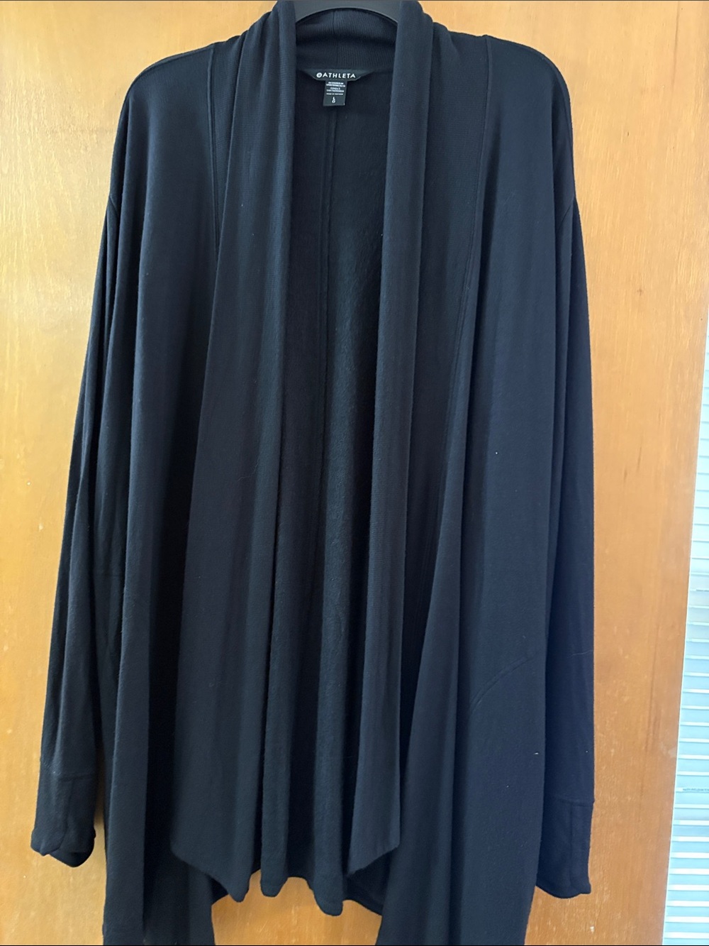 Athleta Black Lightweight Open Drape Cardigan